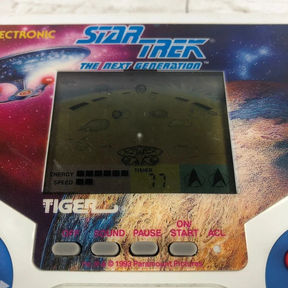 Vintage 1993 Tiger Electronics Star Trek The Next Generation‎ Handheld LCD Game